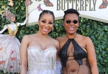 Zodwa Wabantu and Khanyi Mbau in Fist FIGHT