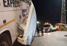 Parked Swiss Express bus 'drives itself' and kills female security guard at Beitbridge Border Post (WATCH VIDEO)