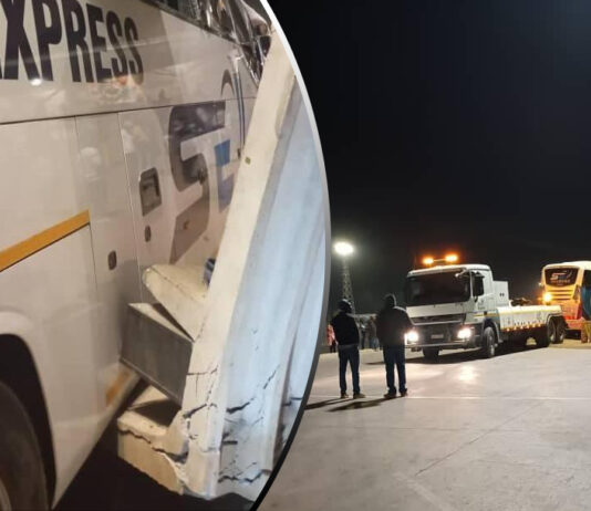 Parked Swiss Express bus 'drives itself' and kills female security guard at Beitbridge Border Post (WATCH VIDEO)