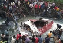 Witchcraft suspected as 71 people die on the spot after lorry carrying wedding guests plunged into a river (SEE PICS)