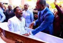 Dead man who was resurrected by Pastor Alph Lukau before dying again breaks the internet again from his grave