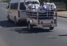 Taxi drivers deal with one of their own after a video of school kids being transported in a trailer went viral (WATCH VIDEO)