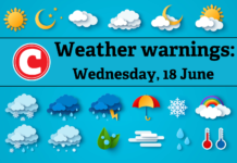 Icy-cold weather plus rains starting from today in the following towns and provinces: SAWS issues this week's weather warning