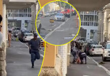 Chaos as stark naked gunman fires multiple gunshots outside Cape Town High Court after disarming a police officer (WATCH VIDEO)