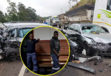 SA Police launch massive manhunt for Zim truck driver who killed politician's son and wife after ploughing into 13 vehicles (PICS)