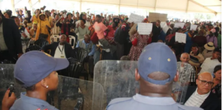 Chaos In Umzimkhulu: Police Stop Furious Protesters From Charging at President Ramaphosa!