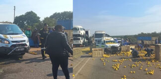 Police Vehicle Carrying Prisoners Collides with Tractor on N11 – Four Seriously Injured