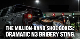 Man arrested after police find R1.1m hidden in shoe boxes inside Ford Ranger Raptor
