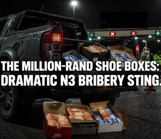 Man arrested after police find R1.1m hidden in shoe boxes inside Ford Ranger Raptor