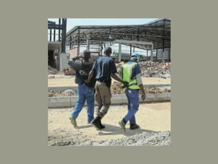 Construction site workers arrested