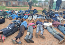 Helicopter crash-lands during major Fochville illegal-mining raid as 121 suspected miners are arrested and firearms seized