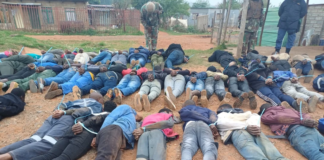 Helicopter crash-lands during major Fochville illegal-mining raid as 121 suspected miners are arrested and firearms seized