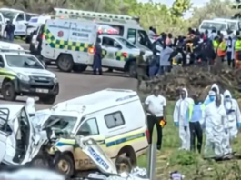 Six killed in horror Limpopo head-on crash after police van carrying prisoners smashes into bakkie