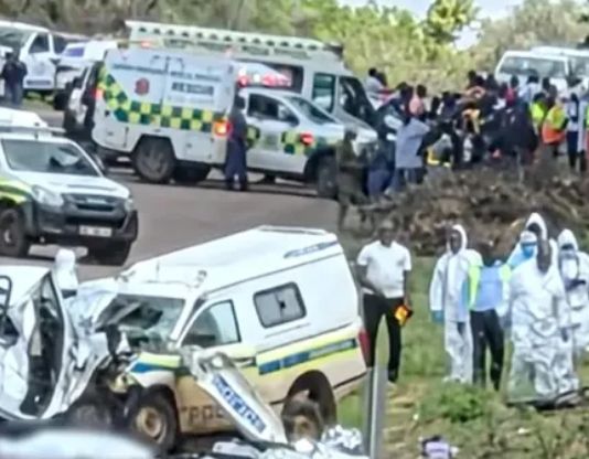 Six killed in horror Limpopo head-on crash after police van carrying prisoners smashes into bakkie