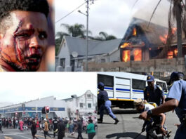 Durban protests erupt into fresh fires and clashes as police use tear gas, stun grenades and rubber bullets – Cars, a house and a tyre shop set alight