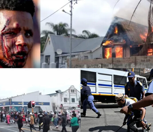 Durban protests erupt into fresh fires and clashes as police use tear gas, stun grenades and rubber bullets – Cars, a house and a tyre shop set alight