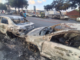 ‘We are tired of foreign nationals’: 24 vehicles torched in Soweto and Durban as protests over asylum ruling erupt into violence