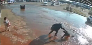Good Samaritan races to rescue man swallowed by road – Cyclist plunges into giant water-filled pothole in Matlosana