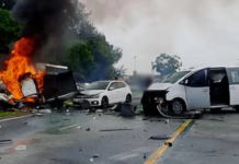 Fiery M4 Carnage: Horrific Multi-Vehicle Crash Leaves One Dead and Many Injured as Flames Engulf Vehicles