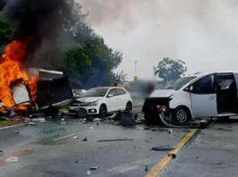 Fiery M4 Carnage: Horrific Multi-Vehicle Crash Leaves One Dead and Many Injured as Flames Engulf Vehicles