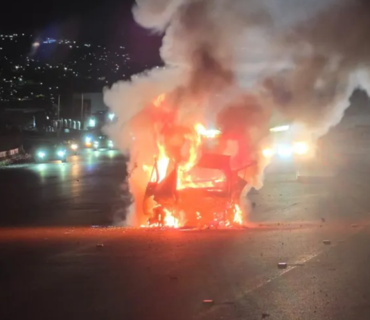 Car bursts into flames after M41 crash near Cornubia Mall, leaving one dead and another critical